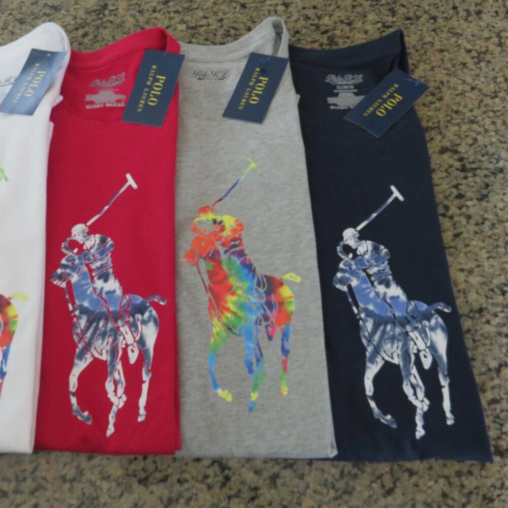 Polo RALPH LAUREN Men's Shirt Tie Dye Big Pony Classic Fit Shirt